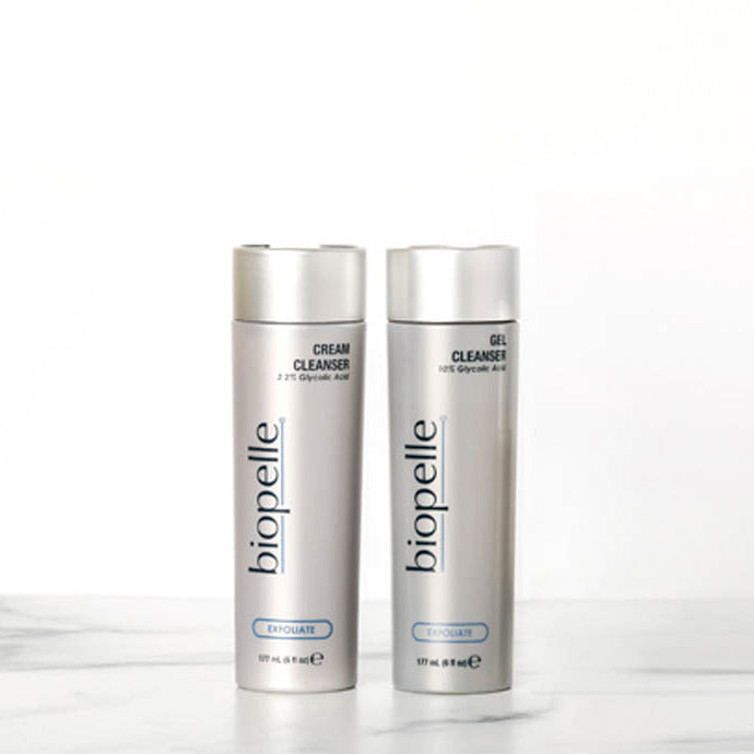 A collection of exfoliation products from Biopelle.