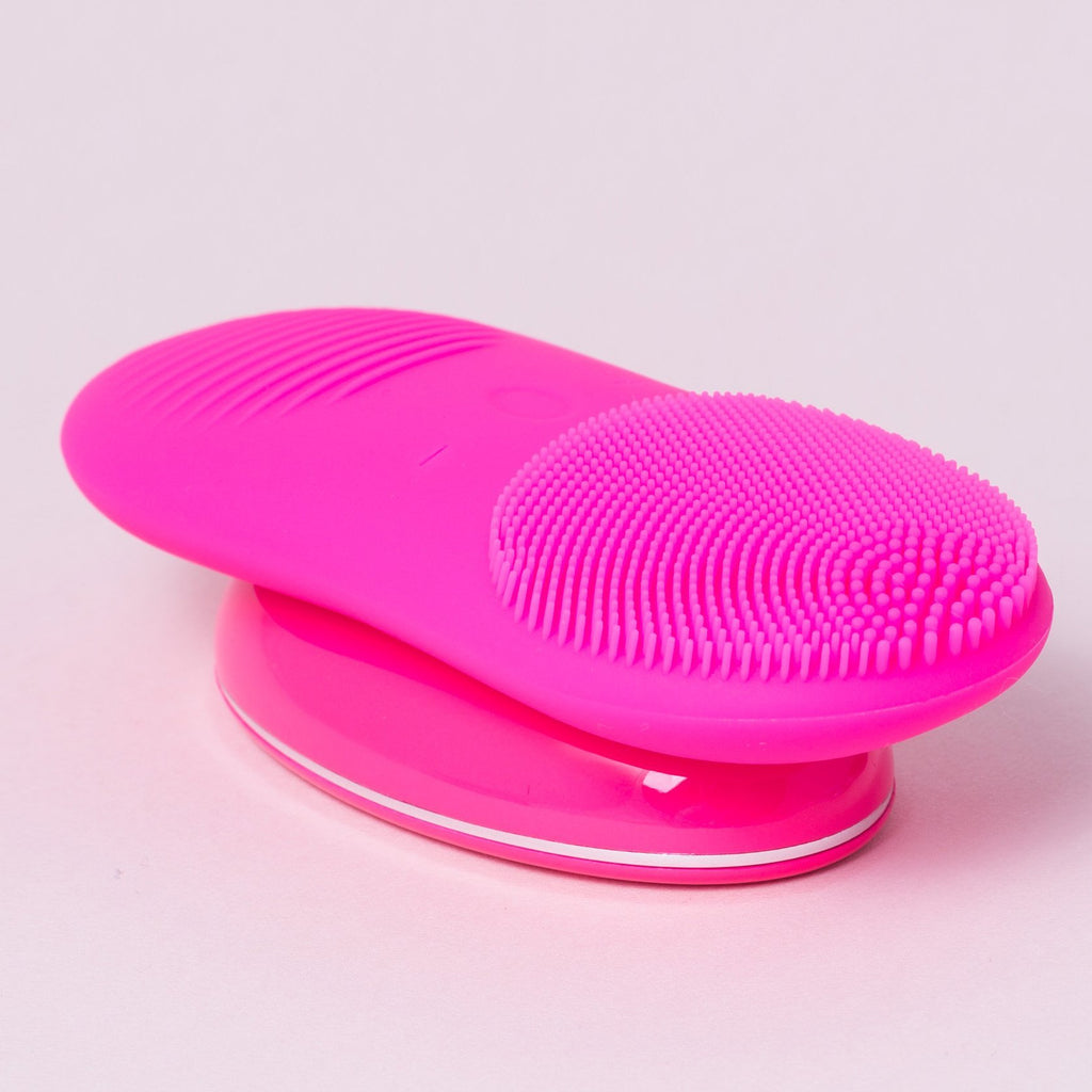 Sonic Cleansing Brush - Pink - Hello Glow Skin - Home Clinic Treatment - The Skin Boutique
