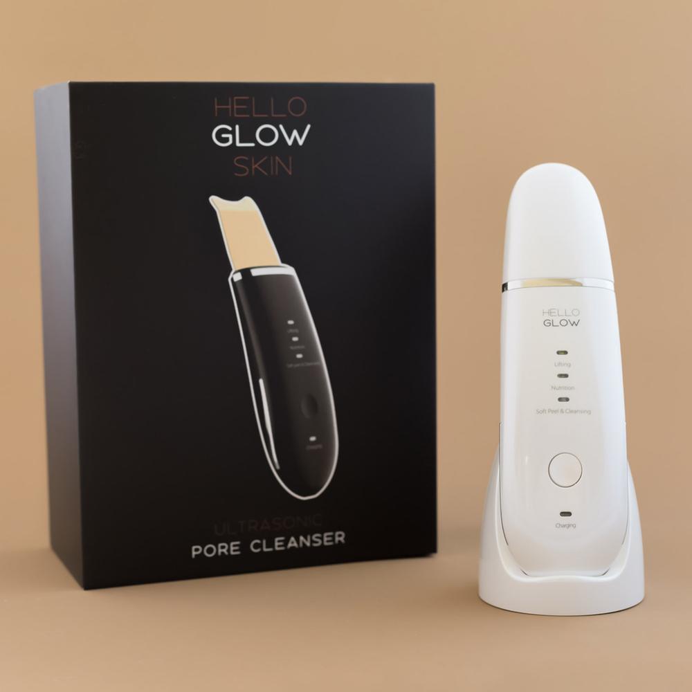 Ultra Sonic Pore Cleanser - White - Hello Glow Skin - Home Clinic Treatment - The Skin Boutique