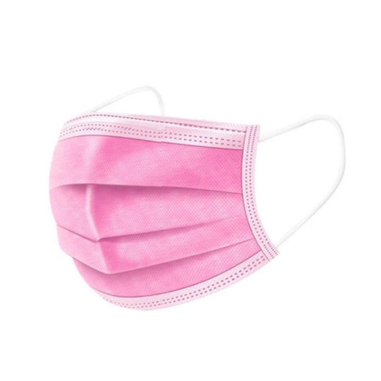 3-Ply Disposable Face Mask - 50 pcs Pink - The Skin Boutique - Face Mask - The Skin Boutique